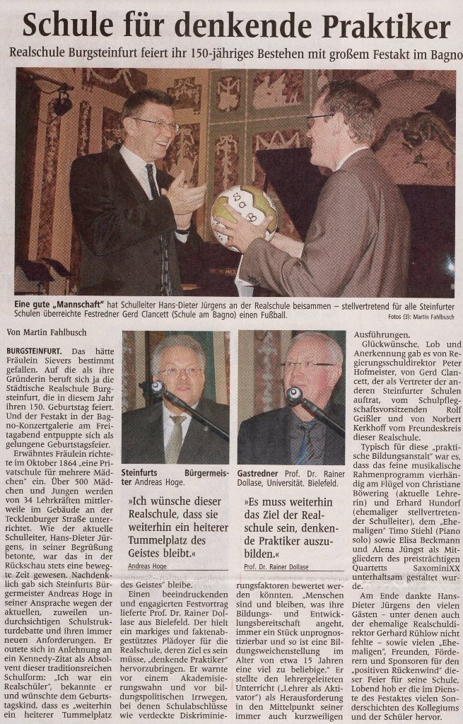 Steinfurter Kreisblatt 10. Februar 2014