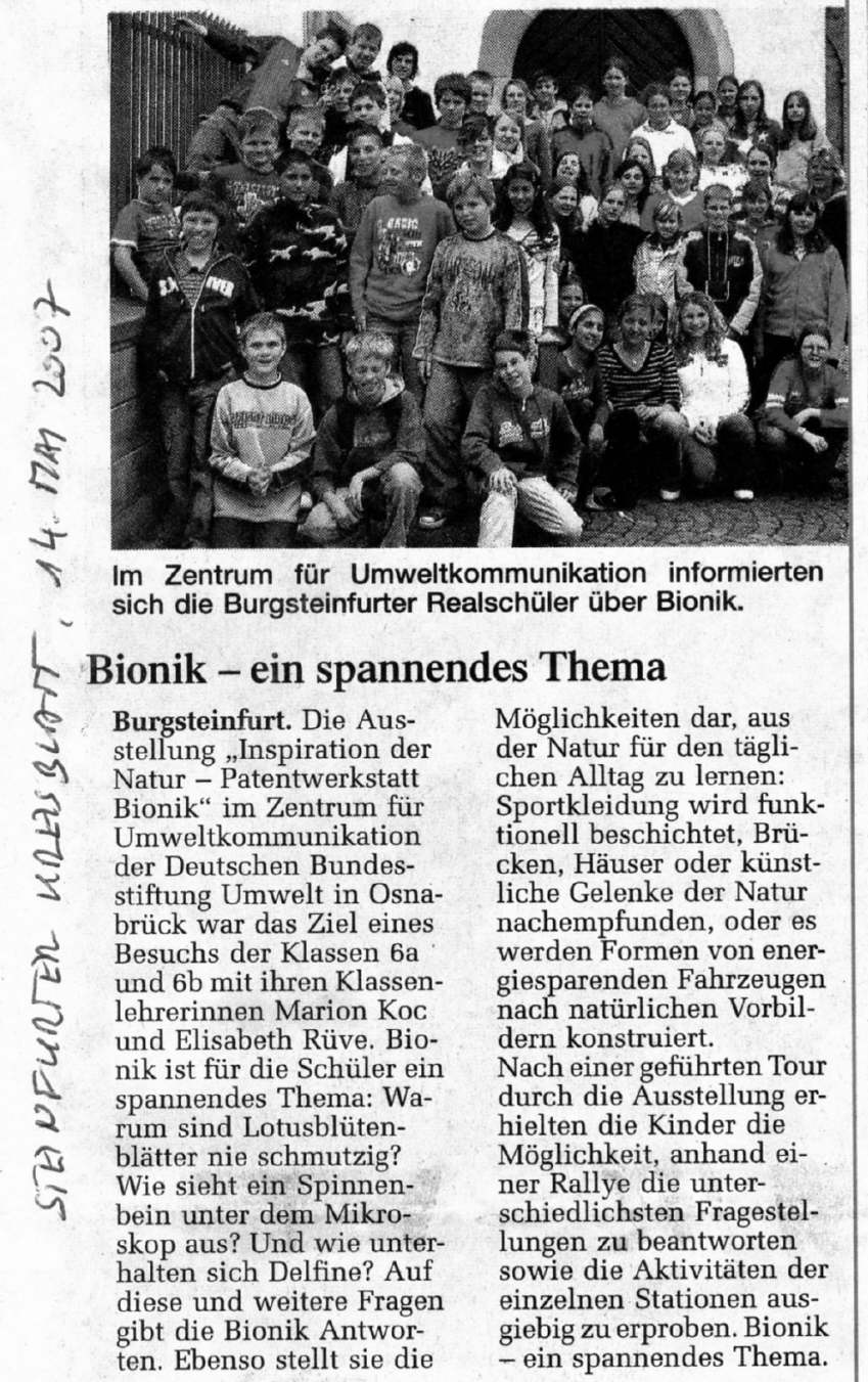 Steinfurter Kreisblatt, 14. Mai 2007
