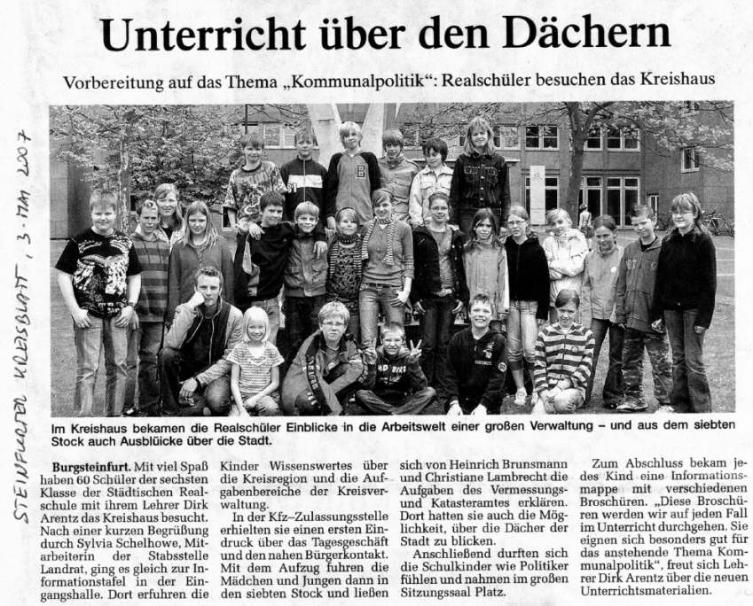 Steinfurter Kreisblatt, 03. Mai 2007